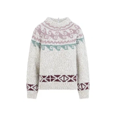 Moncler Grenoble Natural Crew Neck In White