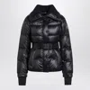 Moncler Grenoble Navy Bataillouse Ski Jacket With Belt In Blue