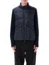 Moncler Lightweight Down Jacket With Logo Jackets And Coats Blue In Blue