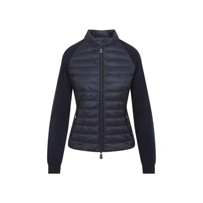 Moncler Grenoble Navy Sport Jacket Combi Knit In Blue