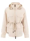 Moncler Grenoble Nimba Hooded Field Down Jacket In Neutral