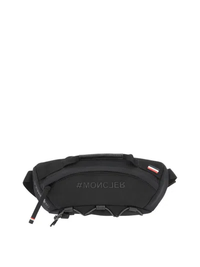 Moncler Logo-print Belt Bag In Black