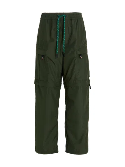 Moncler Grenoble Nylon Cargo Pants In Green