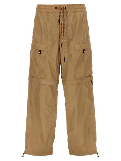 Moncler Grenoble Nylon Cargo Pants In Beige