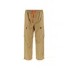 Moncler Elastic Waist Straight Leg Trousers In Brown