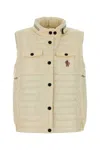 Moncler Grenoble Nylon Down Jacket With Gumiane Quilting In Yellow