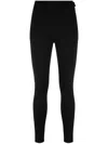 Moncler Brand-embossed Slim-fit High-rise Stretch-woven Leggings In Silver