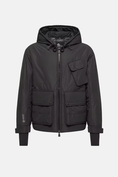 Moncler Ober Hooded Multi-pocket Jacket In Gray