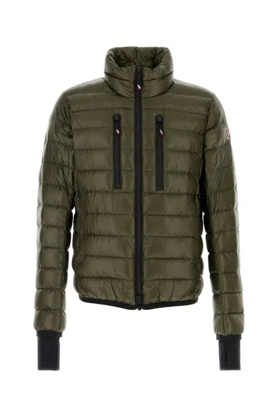 Moncler Grenoble Olive Green Nylon Hers Down Jacket