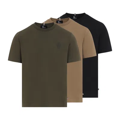 Moncler Grenoble 3-pack Cotton T-shirts In Multi