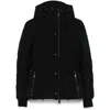 Moncler Guyane Hooded Down Ski Jacket In Black