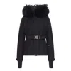 Moncler Laplance Gore-tex Shearling-trimmed Hooded Down Ski Jacket In Black