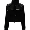 Moncler Black Corduroy Spinas Down Jacket In Black