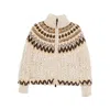 Moncler Girose Down-paneled Wool-blend Zip-up Cardigan In Brown