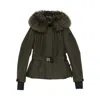 Moncler Laplance Gore-tex Shearling-trimmed Hooded Down Ski Jacket In Green