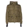 Moncler Grenoble Short Down Jacket With Hood In Green