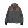 Moncler Denim Ski Jacket With Hood And Pockets In Multi