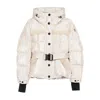 Moncler Metallic Shearling-trimmed Jacket In White
