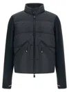 Moncler Padded Cardigan Sweaters And Cardigans Blue In Black