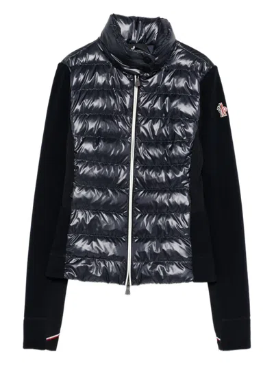 Moncler Grenoble Padded Cardigan In Blue