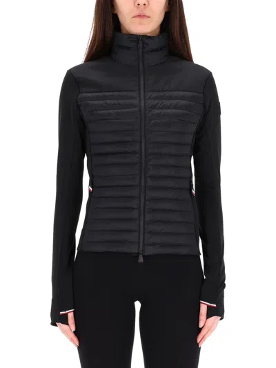 Moncler Grenoble Padded Cardigan Sweater In Black