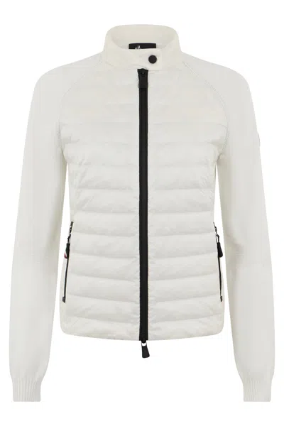 Moncler Grenoble Padded Cardigan In White