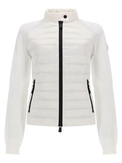 Moncler Grenoble Quilted Polyamide Padded Cardigan In White