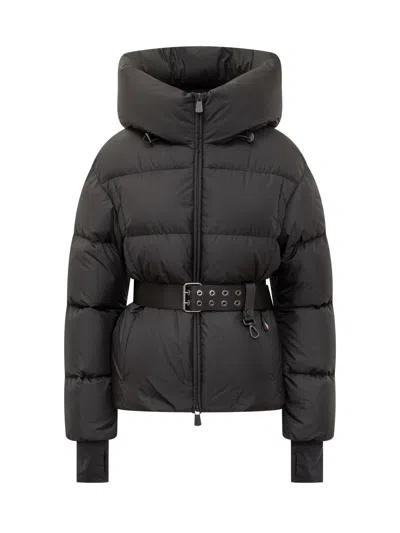 Moncler Grenoble Padded Down Jacket With Belt In Black
