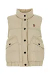 Moncler Grenoble Padded Gilet In Down Beige In Neutral