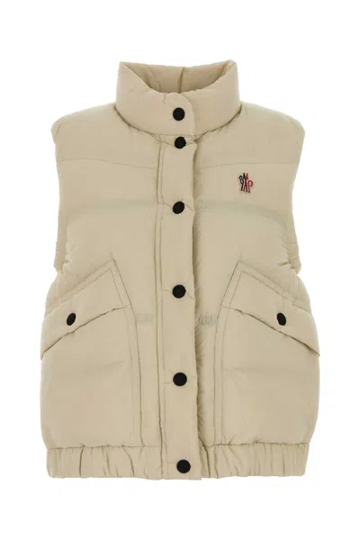 Moncler Grenoble Padded Gilet In Down Beige In Neutral