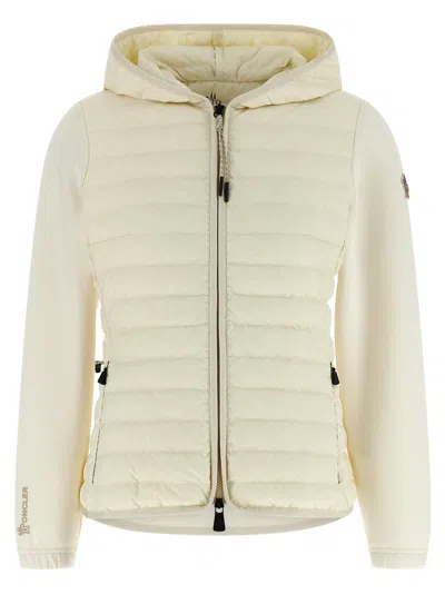Moncler Grenoble Padded Hoodie In Neutral