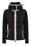 Moncler Grenoble Women Padded Sweatshirt With Hood And Zip In Black