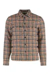 Moncler Grenoble Padded Jacket Shirt Gelt In Wool In Multi