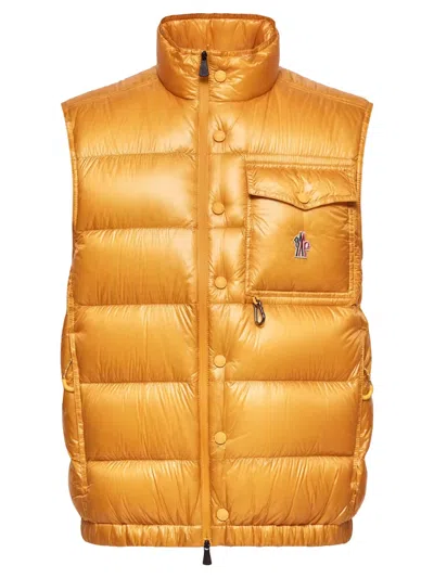 Moncler Grenoble Padded Jacket With Logo In Orange