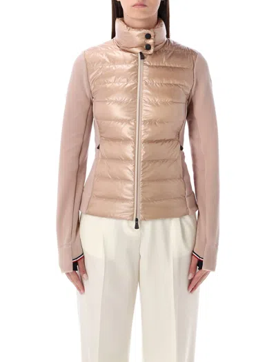 Moncler Grenoble Padded Nylon Laqué Sweatshirt In Pink