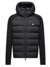 Moncler Polartec Zip-up Hoodie Hood Long Sleeves In Black
