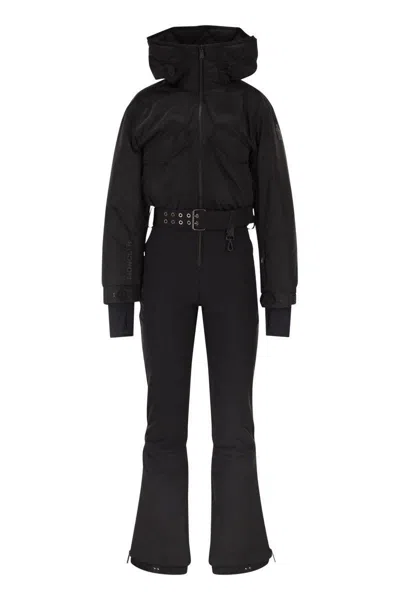 Moncler Grenoble Padded Ski Suit With Hood In Animal Print