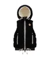 Moncler Padded Gilet With A Wool-effect Texture In Black