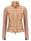 Moncler Grenoble Antiqued Stretch Polyester Jacket In Nude