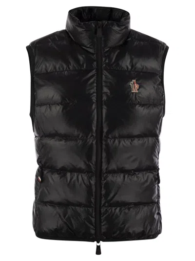 Moncler Down Vest In Black