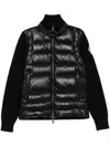 Moncler Grenoble Padded Wool Zip-up Cardigan Clothing In Black