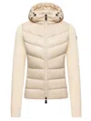 Moncler Padded Fleece Sweatshirt With Zip And Hood In Brown