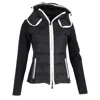 Moncler Grenoble Women Padded Sweatshirt With Hood And Zip In Black