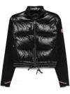 Moncler Grenoble Padded Zip-up Jersey Cardigan In Black