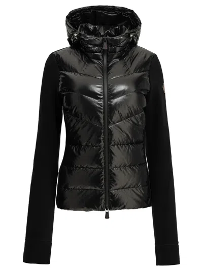 Moncler Grenoble Padded Zip Up Sweatshirt In Black