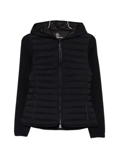 Moncler Grenoble Padded Zipped Cardigan In Black