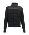 Moncler Grenoble Panelled High Neck Cardigan In Black
