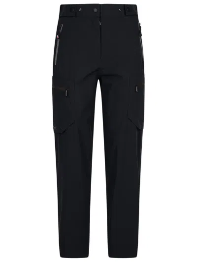 Moncler Black Bonded Logo Trousers