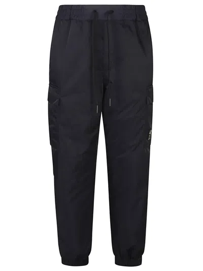 Moncler Drawsting Trousers In Blue