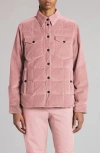 Moncler Paulet Corduroy Down Shirt Jacket Pink In Pink